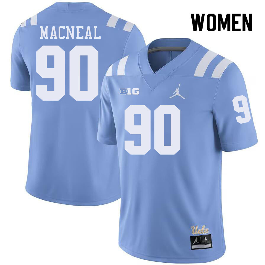 Women #90 Marcus MacNeal Big 10 Conference College Football Jerseys Stitched-Power Blue